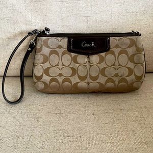 Brown Coach Wristlet